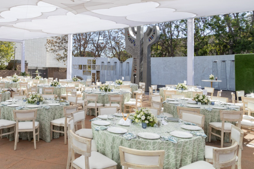 Courtyard event set up